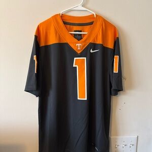 Nike Men's Orange and Gray Sports Jersey